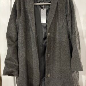 NWT Anthropologie Daniel Rainn Gray Knit Jacket Size L